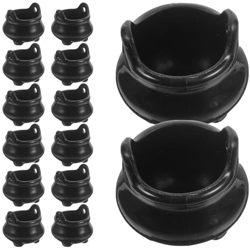 VANZACK 24Stücke Teiliges Mini Kessel Deko für Halloween Schwarze Hexen Kessel aus Kunststoff für Puppenhaus Garten Party Dekoration Kreative Halloween Accessoires für Erwachsene VANZACK 24Stücke Teiliges Mini Kessel Deko für Halloween Schwarze Hexen Kessel aus Kunststoff für Puppenhaus Garten Party Dekoration Kreative Halloween Accessoires für Erwachsene von VANZACK