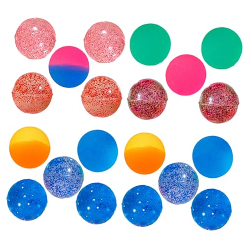 VANZACK 25 Stück Bunte Hüpfbälle Elastische Sprungbälle für Partygeschenke Lernbelohnungen und Outdoor für Mädchen und Jungen Gummibälle von VANZACK