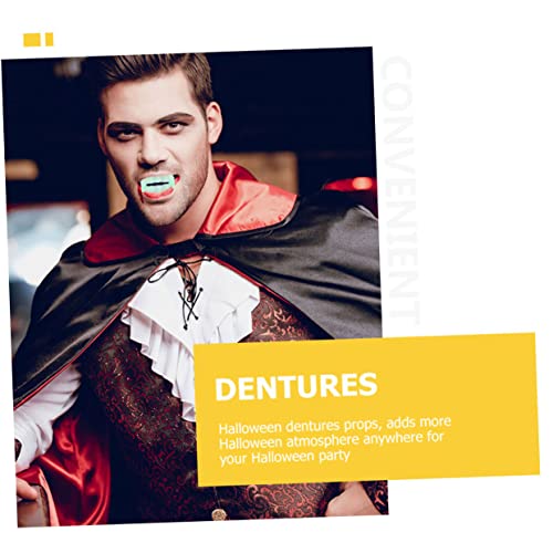 VANZACK 25 Stück Teiliges Halloween Fake Teeth aus Sicherem Leuchtende Vampirzähne für Party und Karnevalskostüme Langlebig Einfach zu Tragen für Gruselige Halloween Accessoires von VANZACK