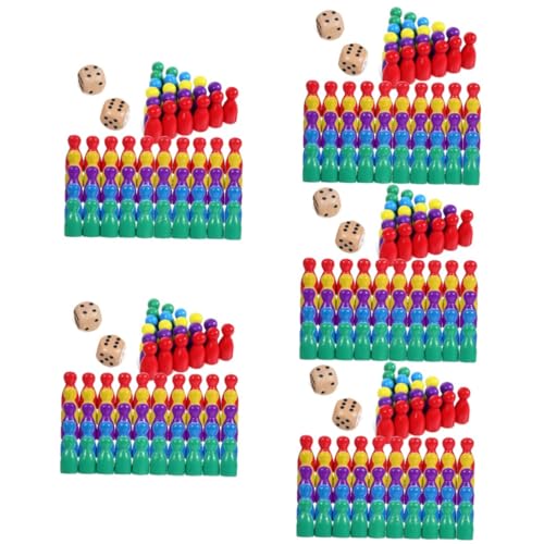 VANZACK 250 Teiliges Holz Schachfiguren in Menschform mit Würfeln Farbenfrohe Brettspiel Zubehör für Familien und Freunde Handliche Spielfiguren aus Holz für Schach Dame und VANZACK 250 Teiliges Holz Schachfiguren in Menschform mit Würfeln Farbenfrohe Brettspiel Zubehör für Familien und Freunde Handliche Spielfiguren aus Holz für Schach Dame und von VANZACK