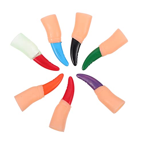 VANZACK 28Stücke Halloween Fingerabdeckungen Kunststoff Gefälschte Nägel Für Kreative Streichrequisiten Fingerhandschuhe Für Halloween Partys Und Verkleidungen von VANZACK
