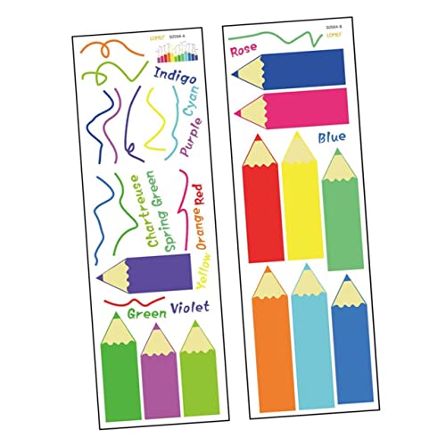 VANZACK 2Blätter Bleistifte Wandtattoos Selbstklebende Wandaufkleber für Kinderzimmer Kindergarten und Spielzimmer Material Langlebig und Abnehmbar VANZACK 2Blätter Bleistifte Wandtattoos Selbstklebende Wandaufkleber für Kinderzimmer Kindergarten und Spielzimmer Material Langlebig und Abnehmbar von VANZACK