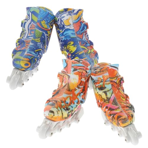 VANZACK 2Paare Fingerskate Modelle Lifelike Finger Roller Skate Für Freizeit Und Schreibtischspiel Finger Skate Mit Zufälligen Designs von VANZACK