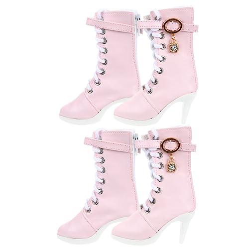 VANZACK 2Paare Hochhackige Stiefel für Puppen Miniaturschuhe Puppenschuhe für Große Puppen für Kreatives und Rollenspiele von VANZACK