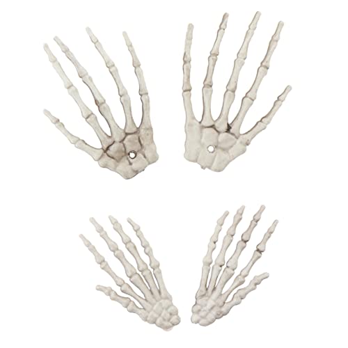 VANZACK 2Paare Skelett Hand Modell Gruselige Halloween Dekoration Für Horror Partys Skeletthände Als Requisiten Für Unheimliche von VANZACK