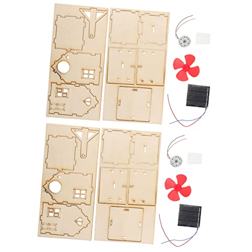 VANZACK 2Sätze DIY Solarspielzeug für Handgefertigtes Kleinhaus Montageset Wissenschaftsprojekt für Jungen und Sicher und Fördert Kreativität von VANZACK