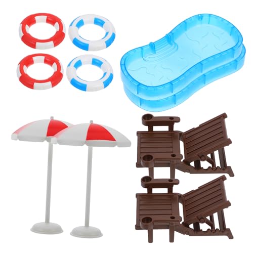 VANZACK Schwimmbad Mini Möbel Set Strand Spielhaus Spielzeug Miniatur Garten VANZACK Schwimmbad Mini Möbel Set Strand Spielhaus Spielzeug Miniatur Garten von VANZACK