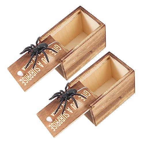 VANZACK 2Satz Fake Spinnen Scherzbox Lustige Holzprank Box Für Scherze Und Streiche Gefälschte Spinnenbox VANZACK 2Satz Fake Spinnen Scherzbox Lustige Holzprank Box Für Scherze Und Streiche Gefälschte Spinnenbox von VANZACK