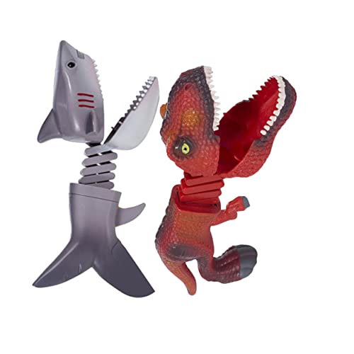 VANZACK 2Stücke Cartoon Tier Streichspielzeug Dinosaurier Und Teleskop Manipulator Clip Für Kreative Streiche Requisiten Lustige Tier Tricks Für Partys Zufällige Farben von VANZACK