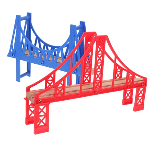VANZACK 2Stücke Dekorative Eisenbahnbrücke Für Holzspielzeug Zugmodelle Blauer Und Roter Brückenbogen Kompatibel Mit Gängigen Eisenbahnschienen Für Kreative Spielwelten VANZACK 2Stücke Dekorative Eisenbahnbrücke Für Holzspielzeug Zugmodelle Blauer Und Roter Brückenbogen Kompatibel Mit Gängigen Eisenbahnschienen Für Kreative Spielwelten von VANZACK