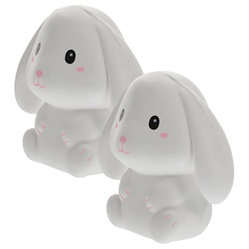 VANZACK 2Stücke Entzückende Kawaii Cartoon Kaninchen Stressabbau Spielzeuge Sensorische Spielzeuge Aus PU Langsam Rückfederndes Zappelspielzeug von VANZACK