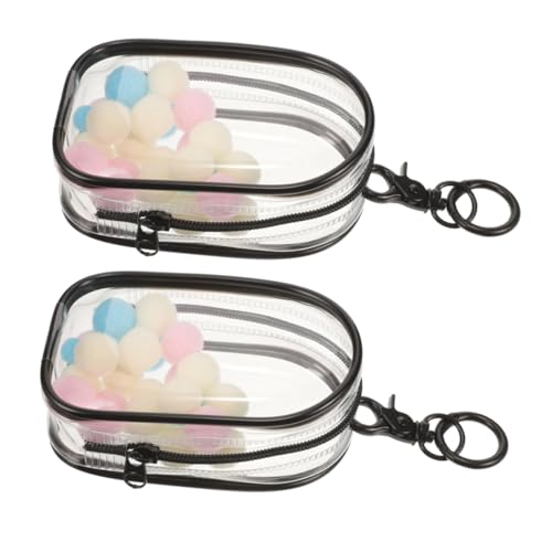 VANZACK 2Stücke Figuren Präsentationstasche Mit Schlüsselanhänger Und Pom Poms wasserdichte Mini Figuren Aufbewahrungstasche Für Puppensammler VANZACK 2Stücke Figuren Präsentationstasche Mit Schlüsselanhänger Und Pom Poms wasserdichte Mini Figuren Aufbewahrungstasche Für Puppensammler von VANZACK
