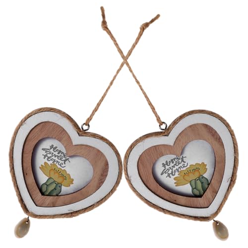 VANZACK 2Stücke Fotorahmen Herzform Aus Holz Vintage Wanddekoration Für Häuser Als Valentinstagsgeschenk Für Persönliche Fotoanordnungen VANZACK 2Stücke Fotorahmen Herzform Aus Holz Vintage Wanddekoration Für Häuser Als Valentinstagsgeschenk Für Persönliche Fotoanordnungen von VANZACK