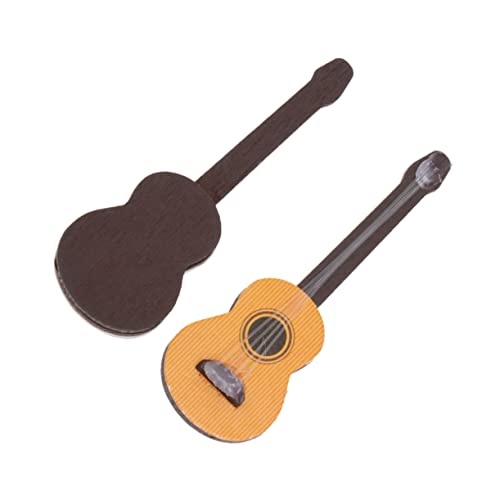 VANZACK 2Stücke Gitarre Holz Ornamente für Puppenhaus und Musikwelt Dekoratives Zubehör für Kreative Layouts Langlebig und Detailgetreu für Musikliebhaber VANZACK 2Stücke Gitarre Holz Ornamente für Puppenhaus und Musikwelt Dekoratives Zubehör für Kreative Layouts Langlebig und Detailgetreu für Musikliebhaber von VANZACK