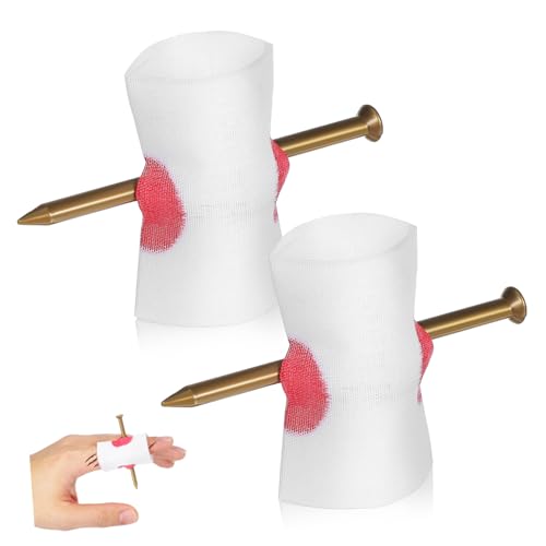 VANZACK 2Stücke Gruselige Halloween Streichartikel Nagel Durch Finger Requisite Blutige Finger Trickspielzeuge Für Scherze Und Halloween Partys VANZACK 2Stücke Gruselige Halloween Streichartikel Nagel Durch Finger Requisite Blutige Finger Trickspielzeuge Für Scherze Und Halloween Partys von VANZACK