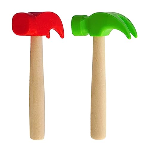 VANZACK 2Stücke Hammerspielzeug Roter Und Spielhammer Für Kleine Handwerker Für Kreative Rollenspiele Und Handwerkliches Für Jahren von VANZACK