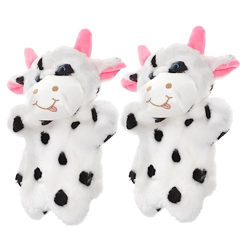 VANZACK 2Stücke Handpuppen Aus Plüsch Tierhandpuppen Für Rollenspiele Vorschulerziehung Und Geschichtenerzählen Niedlicher Kuh Handpuppe VANZACK 2Stücke Handpuppen Aus Plüsch Tierhandpuppen Für Rollenspiele Vorschulerziehung Und Geschichtenerzählen Niedlicher Kuh Handpuppe von VANZACK