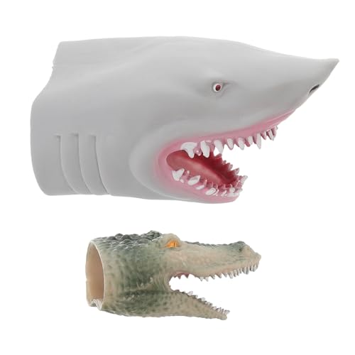 VANZACK 2Stücke Handpuppen für Rollenspiele Lustige Tierfingerpuppen aus Umweltfreundlichem Material für Geschichtenerzählen und Kreative Spielstunden Zufällige Designs von VANZACK