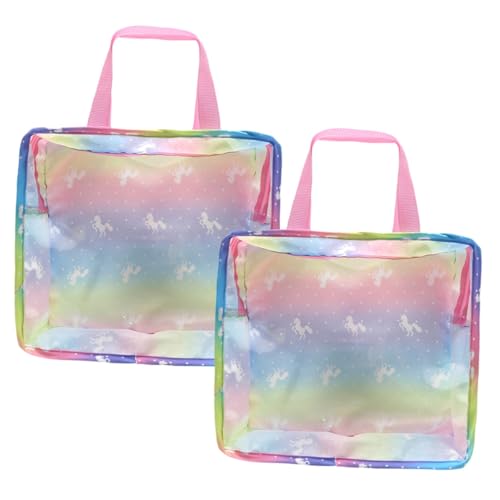 VANZACK 2Stücke Handtaschen für Puppen Einzigartige Einhorn Reisetaschen für Puppenzubehör und Puppen Tragbar und Farbenfroh von VANZACK