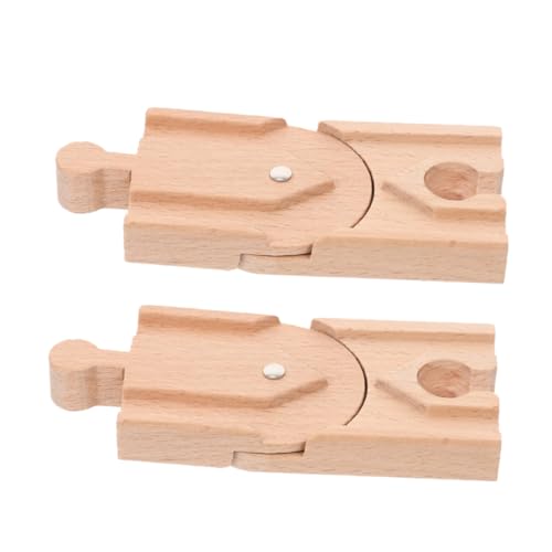 VANZACK 2Stücke Holz Zug Gleis Zubehör Für DIY Gleis Layout Bausteine Für Kleinkinder Für Jungen Und Ab Jahren von VANZACK