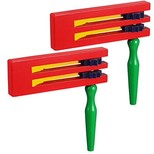 VANZACK 2Stücke Holzratchet Doppelschichtige Matraca für Handgefertigtes Musikinstrument Musik und Kreativität für Spiele und Feste VANZACK 2Stücke Holzratchet Doppelschichtige Matraca für Handgefertigtes Musikinstrument Musik und Kreativität für Spiele und Feste von VANZACK