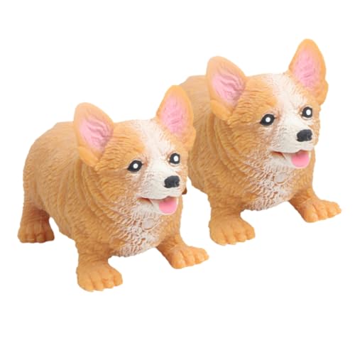 VANZACK 2Stücke Kawaii Corgi Hundespielzeug Lustige Stressabbau Spielzeuge Weiches Druckspielzeug Für Tragbares Zappelspielzeug Für Partys Und Stressabbau von VANZACK