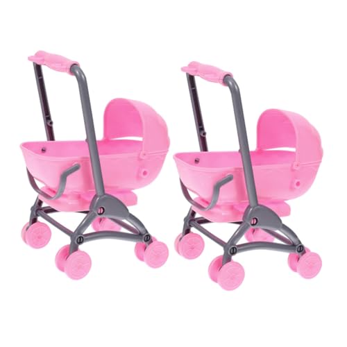 VANZACK 2Stücke Kinderwagen Für Puppen Realistischer Puppenwagen Für Kleinkinder Zubehör Für Puppenhaus Und Partyspiele Kreative Rollenspiele von VANZACK