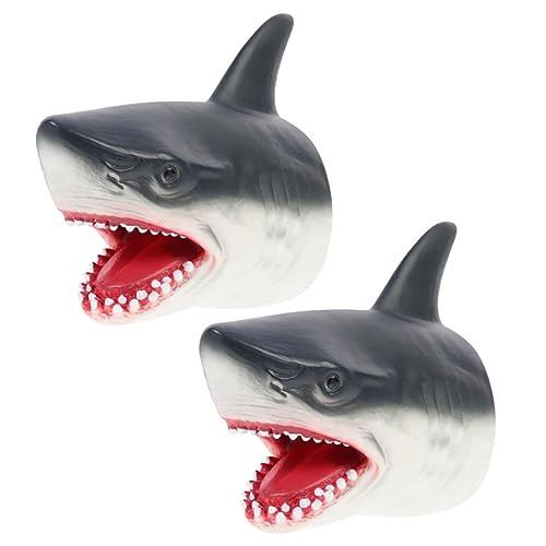 VANZACK 2Stücke Kreative Fingerpuppen Für Dekoratives Haispielzeug Realistische Soft Handpuppen Für Fantasievolles Und Geschichten Erzählen von VANZACK