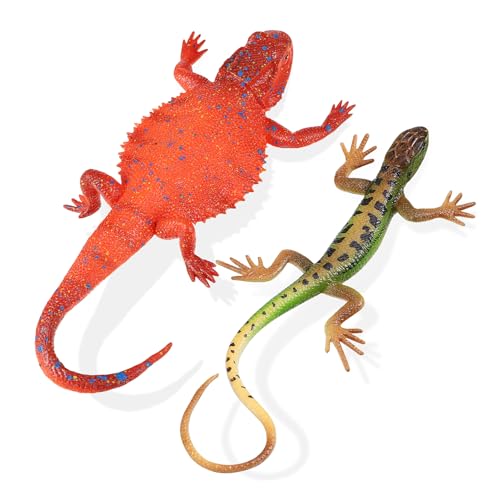 VANZACK 2Stücke Künstliche Eidechsenfiguren Realistische Reptilienmodelle Aus Material Dekorative Tierfiguren Für Schreibtisch Und Zuhause Design Und Farbwechsel VANZACK 2Stücke Künstliche Eidechsenfiguren Realistische Reptilienmodelle Aus Material Dekorative Tierfiguren Für Schreibtisch Und Zuhause Design Und Farbwechsel von VANZACK