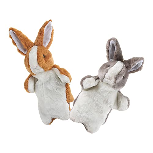 VANZACK 2Stücke Lustige Kaninchen Handpuppen Interaktive Tier Handspielzeuge Für Weiche Puppen Für Kreatives Und Geschichtenerzählen Zufällige Farben von VANZACK