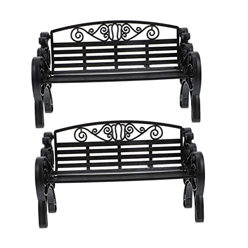 VANZACK 2Stücke Mini Bank Modelle Für Puppenhaus Dekorative Kleine Bänke Als Accessoires Für Dollhouse Für Garten Deko Und Landschaften von VANZACK