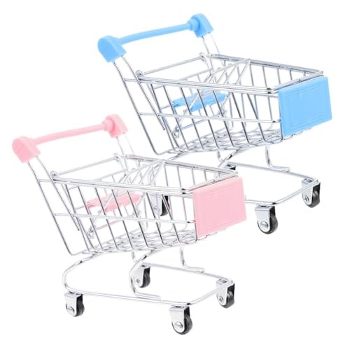 VANZACK 2Stücke Mini Einkaufswagen Für Kreatives Desktop Kleiner Trolley Für Deko Maße von VANZACK