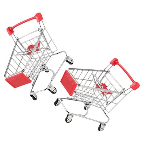 VANZACK 2Stücke Mini Einkaufswagenspielzeug Für Lustige Simulation Trolley Zur Aufbewahrung Von Kleinigkeiten Kleiner Supermarktwagen von VANZACK