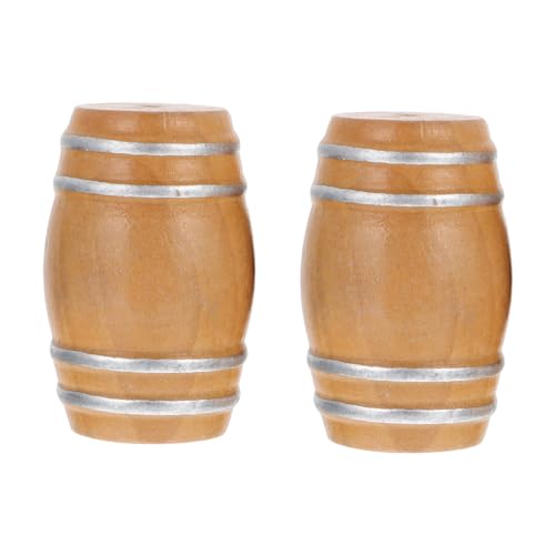 VANZACK 2Stücke Mini Holzfass Bierkeg Für Puppenhaus Dekoration Barrel Geformter Bierbecher Holzfass Modell Für Bar Themen Und Szenarien von VANZACK