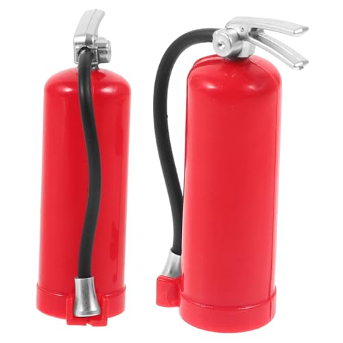 VANZACK 2Stücke Mini Modell Für Miniaturhaus Dekoration Rc Auto Zubehör Realistisches Feuerlöschermodell Ohne Aufkleber von VANZACK