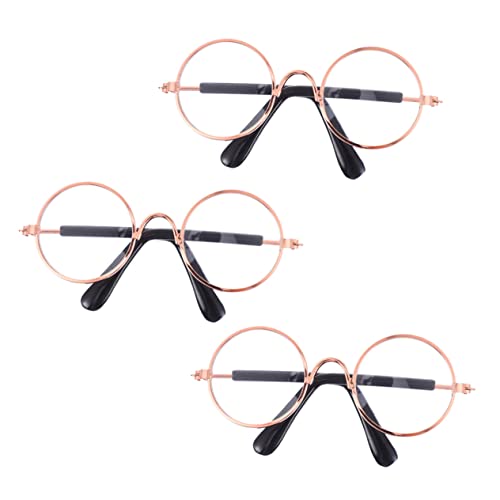 VANZACK 2Stücke Mini Puppen Kreisförmige Für Puppen Brille Als Requisite Für Puppenoutfits Goldrahmen Transparent VANZACK 2Stücke Mini Puppen Kreisförmige Für Puppen Brille Als Requisite Für Puppenoutfits Goldrahmen Transparent von VANZACK