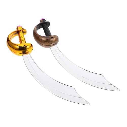 VANZACK 2Stücke Piratenschwerter für Gebogenes Zubehör für Cosplay Halloween Dekoration Rollenspiele Leicht Tragbar Fördert Kreativität Vorstellungskraft VANZACK 2Stücke Piratenschwerter für Gebogenes Zubehör für Cosplay Halloween Dekoration Rollenspiele Leicht Tragbar Fördert Kreativität Vorstellungskraft von VANZACK