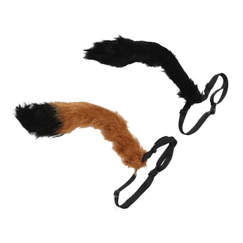 VANZACK 2Stücke Plüsch Fuchsschwanz Kostüm Accessoire Verstellbarer Tierkostüm für Cosplay Party Bühne Süßer Fuchsschwanz für Foto Requisite Handgefertigt Hochwertigem VANZACK 2Stücke Plüsch Fuchsschwanz Kostüm Accessoire Verstellbarer Tierkostüm für Cosplay Party Bühne Süßer Fuchsschwanz für Foto Requisite Handgefertigt Hochwertigem von VANZACK