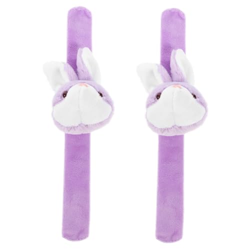 VANZACK 2Stücke Plüsch Kaninchen Slap Armbänder Tiermotiv Slap Band Für Kindergeburtstag Halloween Partygeschenke Langlebiges Und Bequemes Für Feiern Und Anlässe von VANZACK
