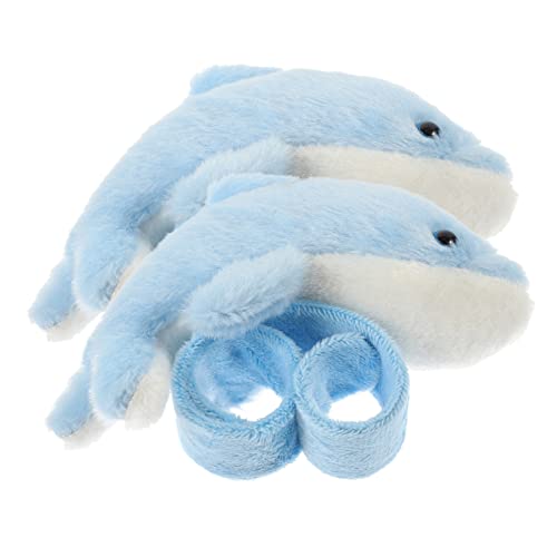 VANZACK 2Stücke Plüsch Slap Armbänder Niedliche Stofftier Armbänder Für Realistische Tierform Für Kleine Blauer von VANZACK