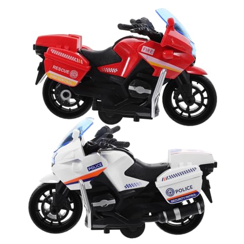 VANZACK 2Stücke Pull Back Motorräder Für Lustige Und Strapazierfähige Kinderspielzeuge Für Jungen Fördert Die Motorischen Fähigkeiten von VANZACK