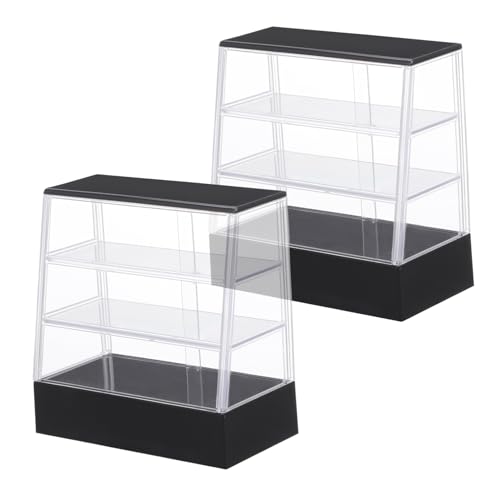VANZACK 2Stücke Puppenhaus Möbel Schwarzer Kuchen Display Schrank Für Mini Dekoration Als Puppenhaus Zubehör Und Möbel Für Kreative DIY Projekte von VANZACK