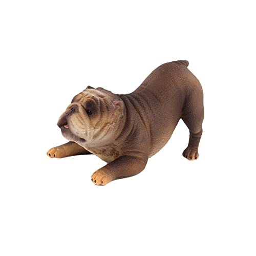 VANZACK 2Stücke Realistische Hundemodelle Aus Kunststoff Mini Haustier Dekoration Simulationsfiguren Für Bulldogge Und Niedlicher Hund Zufällige Auswahl Der Designs von VANZACK