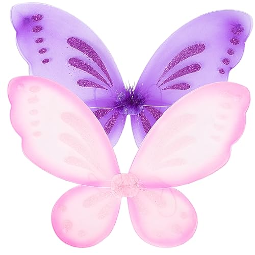 VANZACK 2Stücke Schmetterlingskostüm Zubehör Tiefem Für Halloween Karneval Und Cosplay Einlagige Farbenfrohe Flügel Requisiten von VANZACK