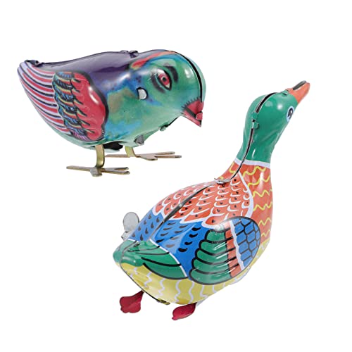 VANZACK 2Stücke Süße Ente Aufziehspielzeuge Nostalgisches Blechspielzeug Für Partys Magpie Ente Und Schwimmente von VANZACK