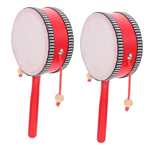 VANZACK 2Stücke Vintage Drum Traditionelle Trommelförmige Handschütteltrommeln Für Frühkindliche Bildung Für Kreative Spiele Und Musikalische VANZACK 2Stücke Vintage Drum Traditionelle Trommelförmige Handschütteltrommeln Für Frühkindliche Bildung Für Kreative Spiele Und Musikalische von VANZACK