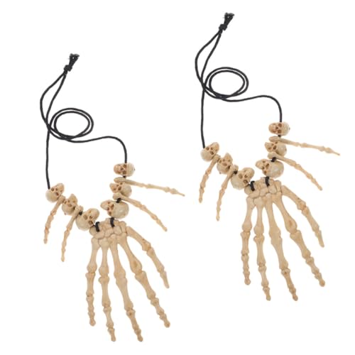 VANZACK 2Stücke Vintage Und Handknochen Anhänger Halskette Für Halloween Cosplay Und Ergänzung Für Gruselige Partys Und Festliche Anlässe VANZACK 2Stücke Vintage Und Handknochen Anhänger Halskette Für Halloween Cosplay Und Ergänzung Für Gruselige Partys Und Festliche Anlässe von VANZACK