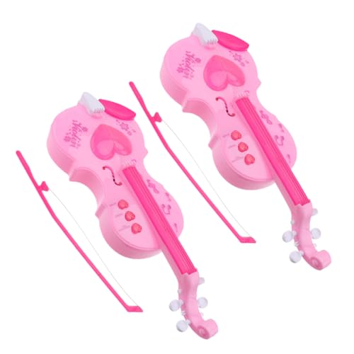 VANZACK 2Stücke Violine Für Lustiges Geigenmusikspielzeug Musikinstrument Für Musikalische Früherziehung Für Kleine Musiker Zufällige Farbauswahl von VANZACK