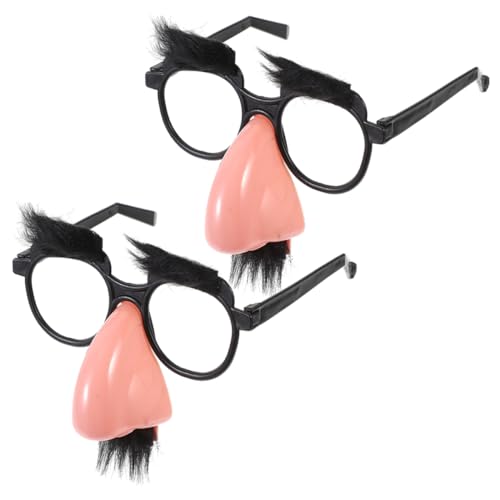 VANZACK 2pcs Clownbrille Mit Schnurrbart Lustige Halloween Brillen Für Erwachsene Karneval Und Geburtstagsfeiern Neuheit Brille von VANZACK