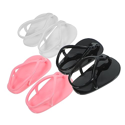 VANZACK 3 Paare Mini Puppen Hausschuhe Langlebige Verschleißfeste Sandalen für Puppen Vielseitiges DIY Zubehör für Kleider Zufällige Farbe Zufällige Farbe von VANZACK